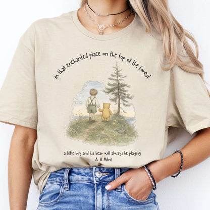 In That Enchanted Place Winnie-the-Pooh A. A. Milne Literary T-Shirt