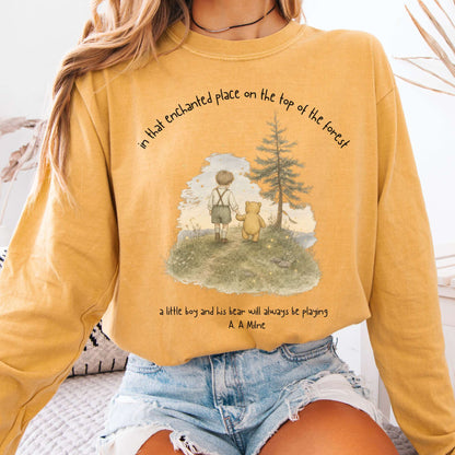 In That Enchanted Place Winnie-the-Pooh A. A. Milne Literary Long Sleeve