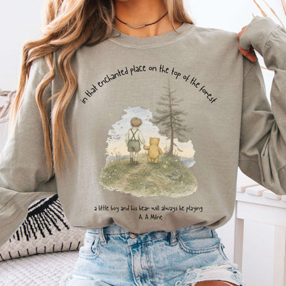 In That Enchanted Place Winnie-the-Pooh A. A. Milne Literary Long Sleeve