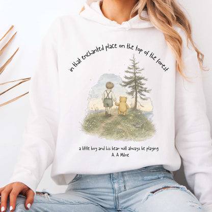 In That Enchanted Place Winnie-the-Pooh A. A. Milne Literary Hoodie