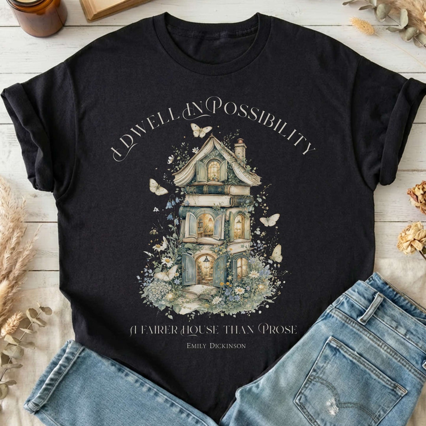 I Dwell in Possibility Emily Dickinson Literary T-Shirt