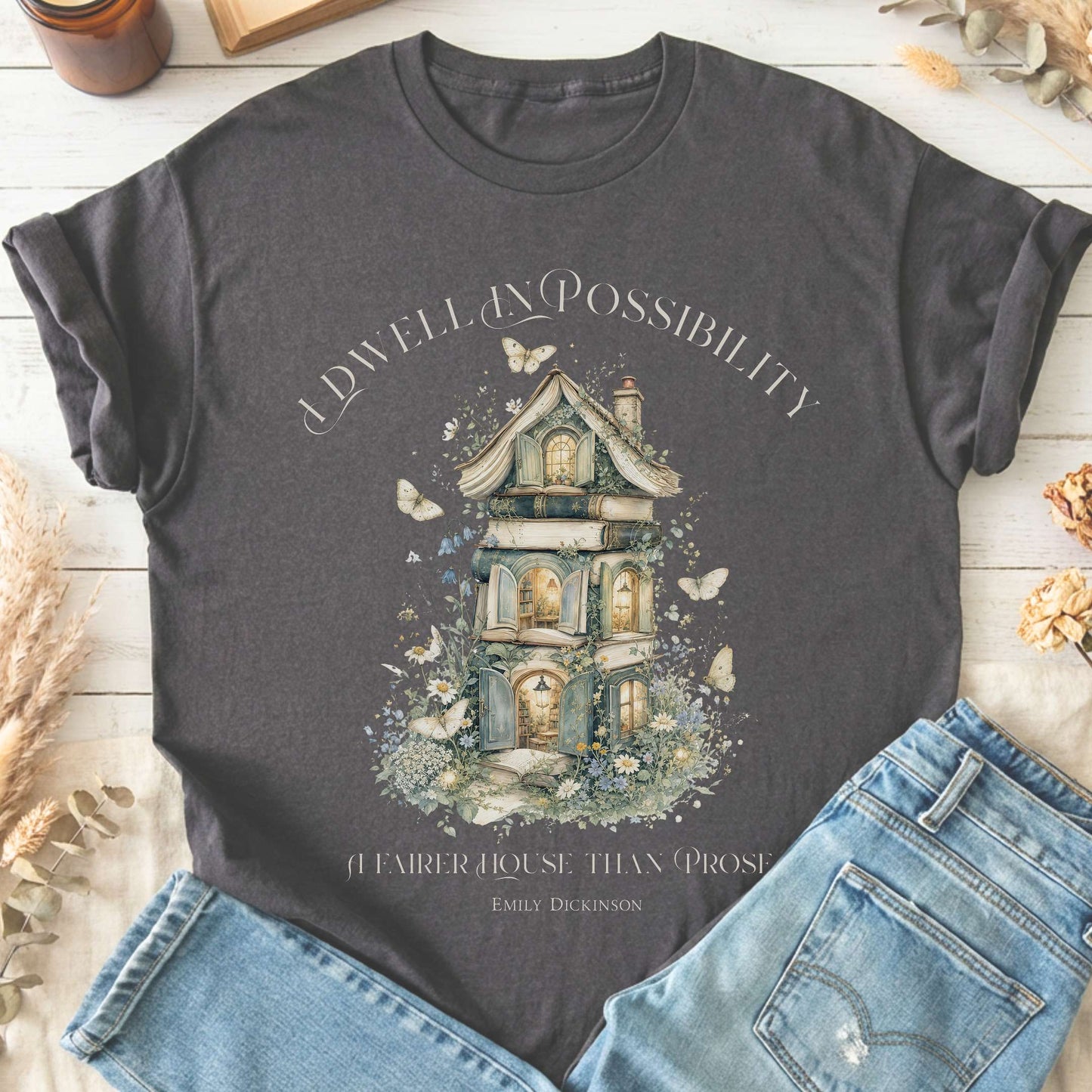 I Dwell in Possibility Emily Dickinson Literary T-Shirt