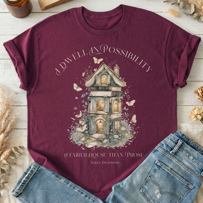 I Dwell in Possibility Emily Dickinson Literary T-Shirt