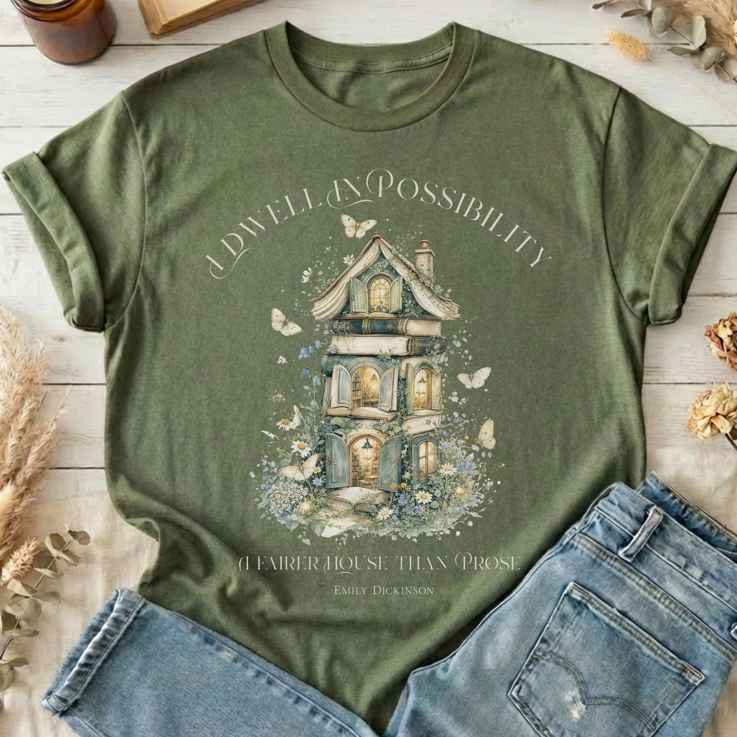 I Dwell in Possibility Emily Dickinson Literary T-Shirt