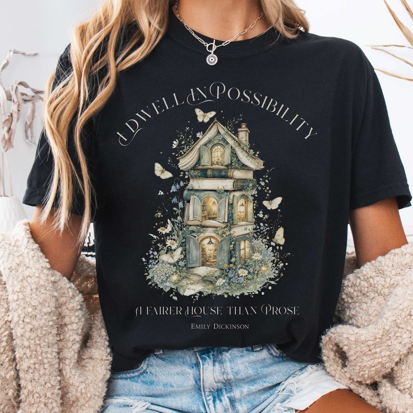 I Dwell in Possibility Emily Dickinson Literary T-Shirt