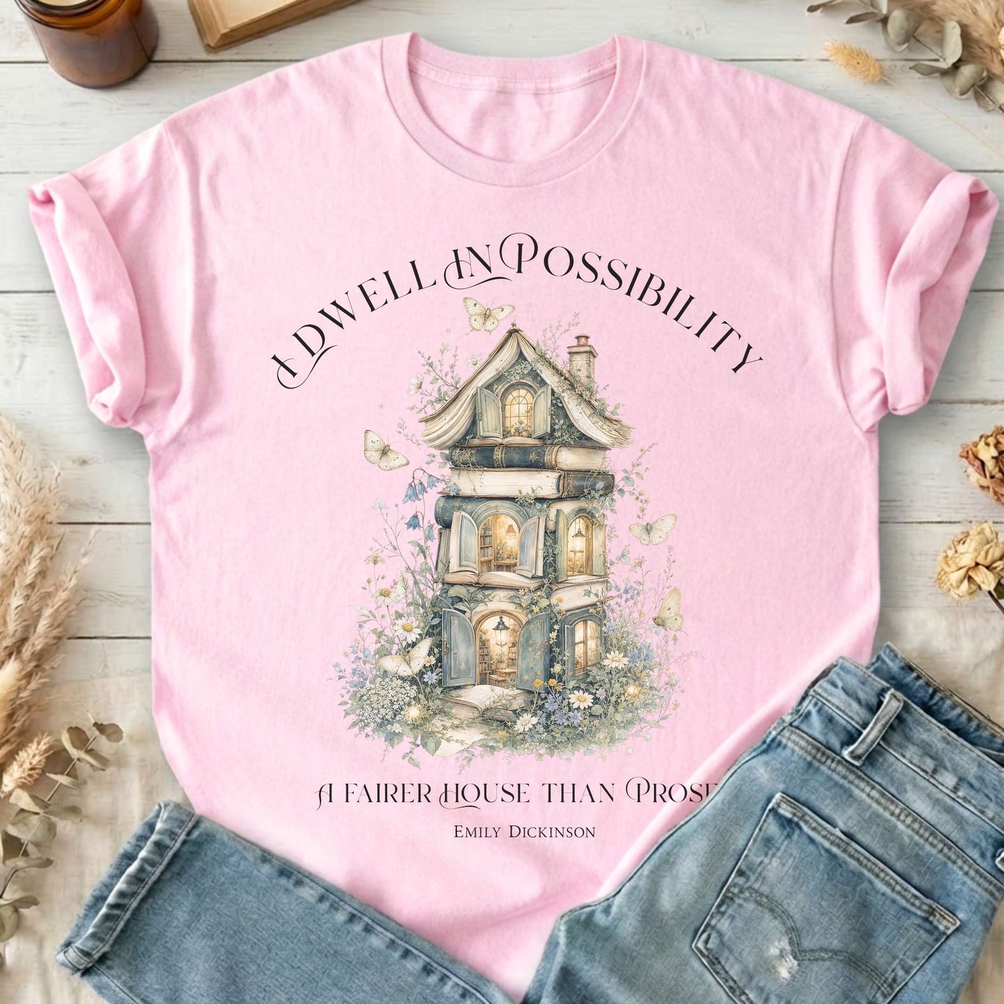 I Dwell in Possibility Emily Dickinson Literary T-Shirt