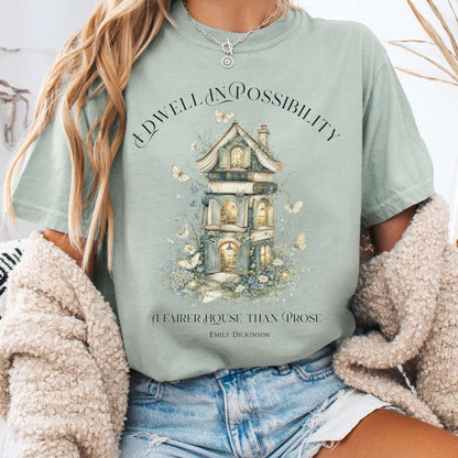 I Dwell in Possibility Emily Dickinson Literary T-Shirt