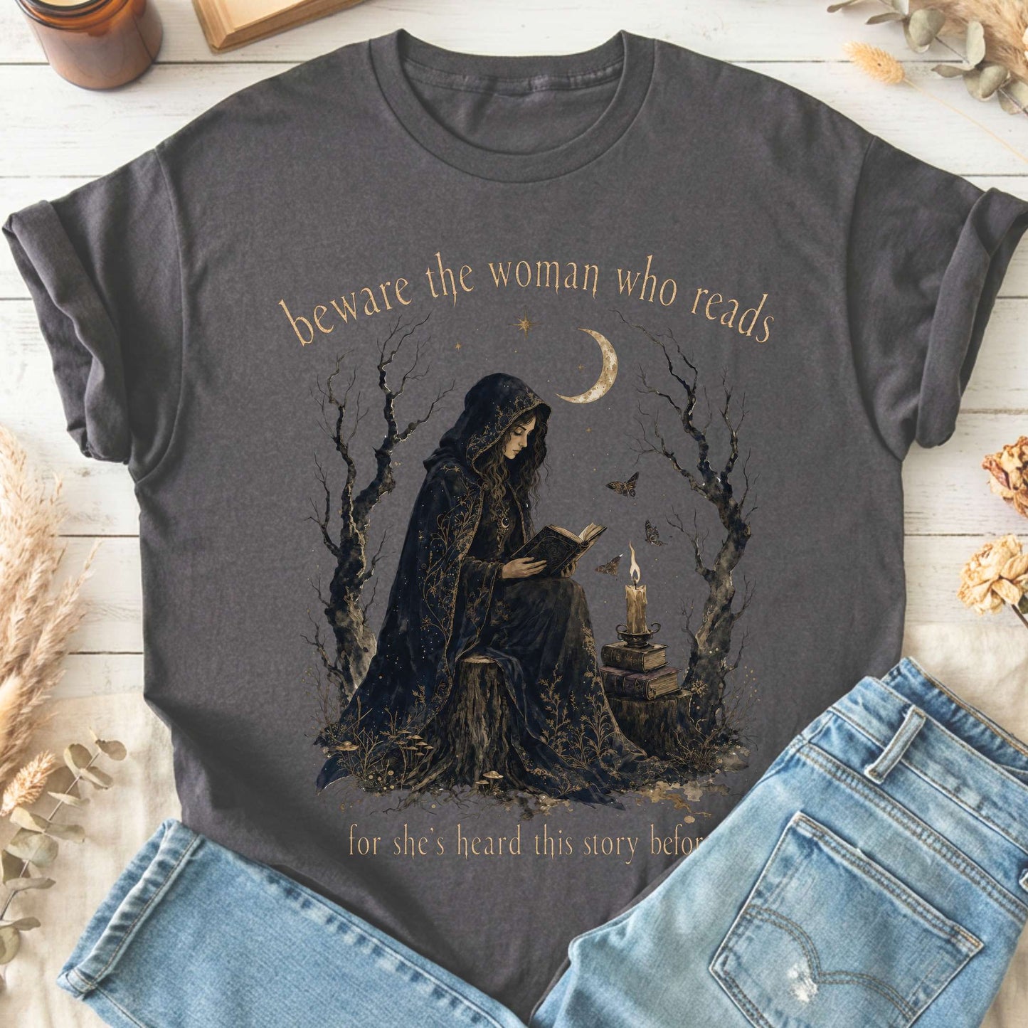Beware the Woman Who Reads Literary T-Shirt