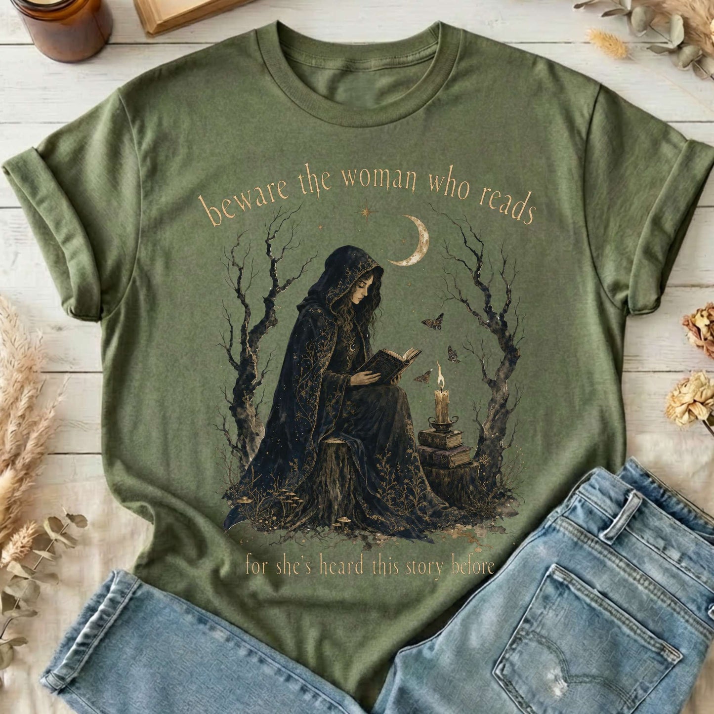 Beware the Woman Who Reads Literary T-Shirt