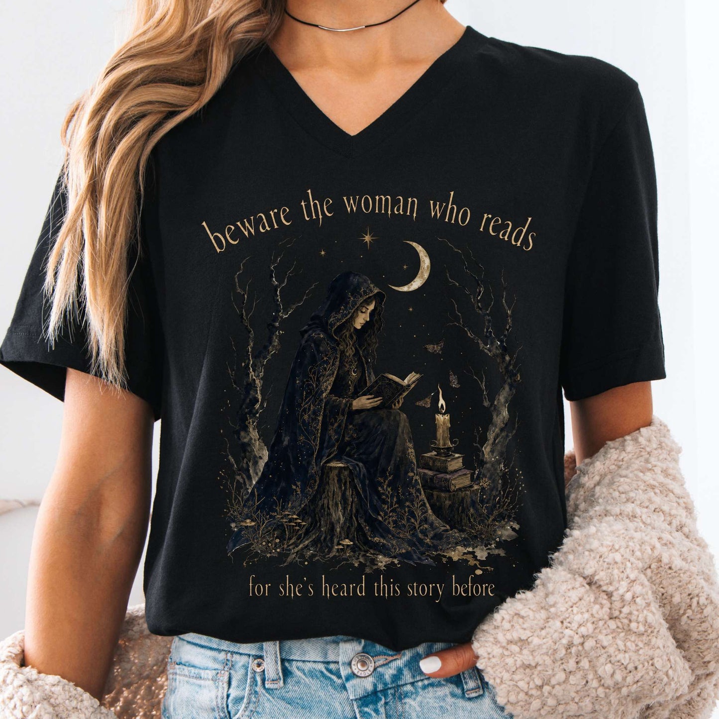 Beware the Woman Who Reads Literary V-Neck