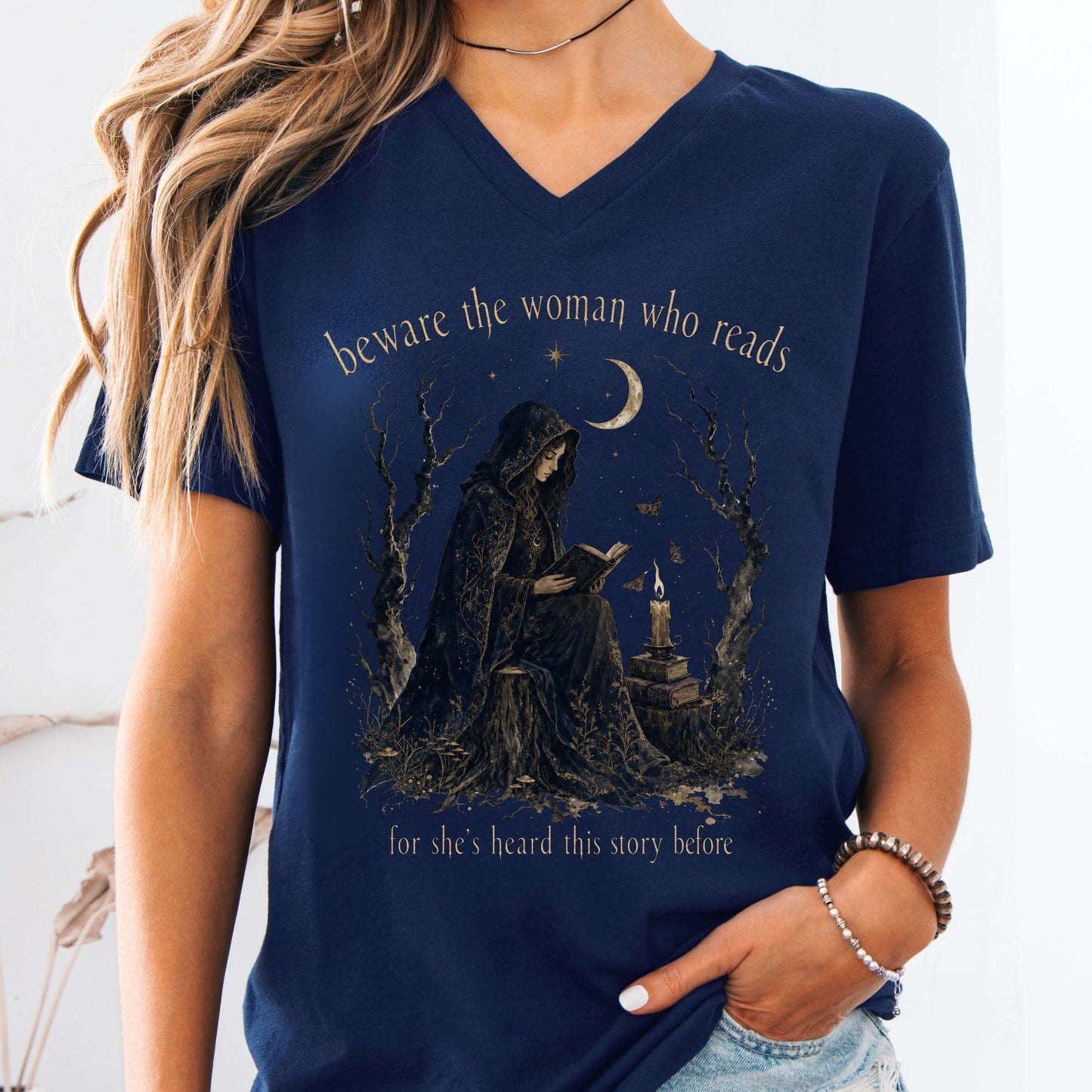 Beware the Woman Who Reads Literary V-Neck