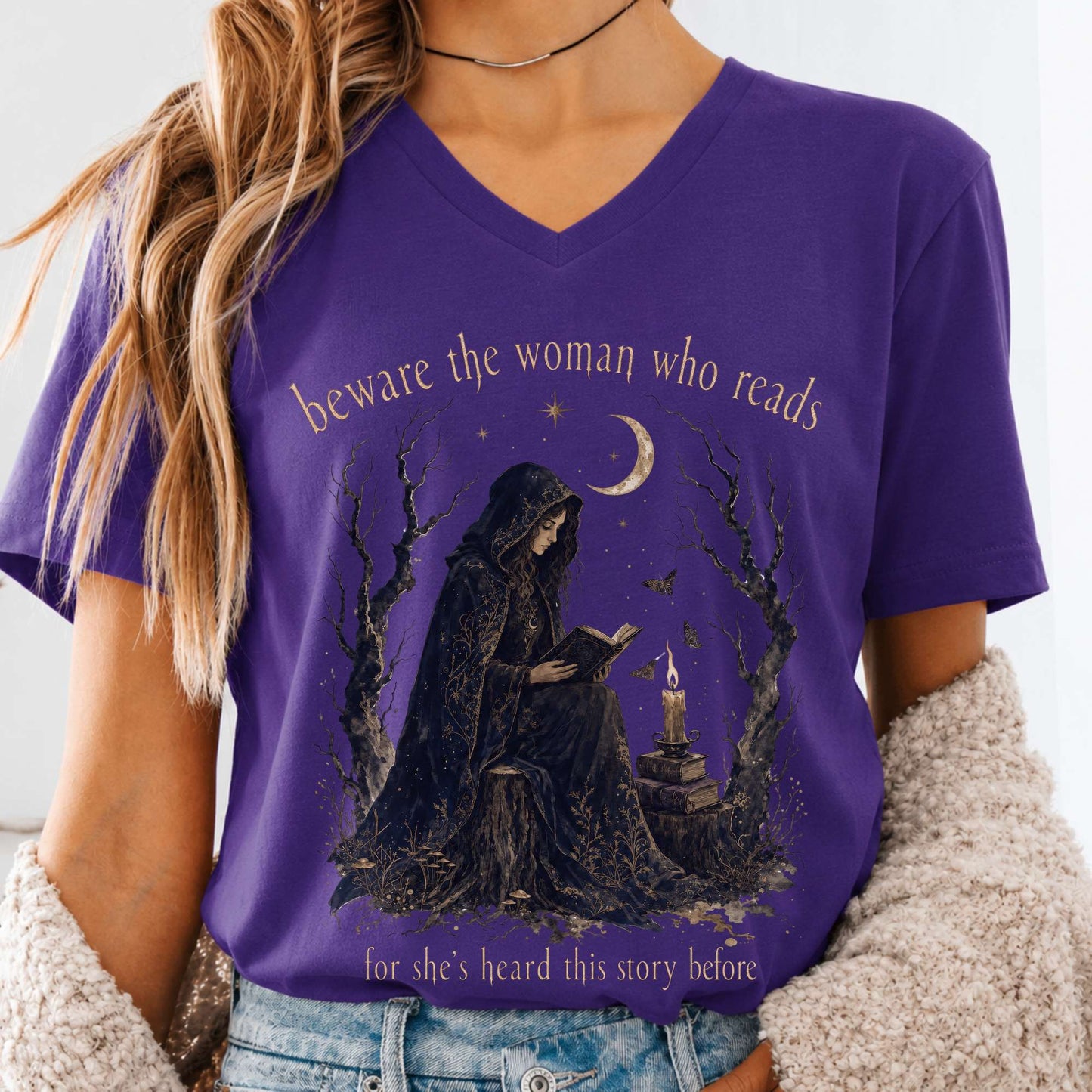 Beware the Woman Who Reads Literary V-Neck