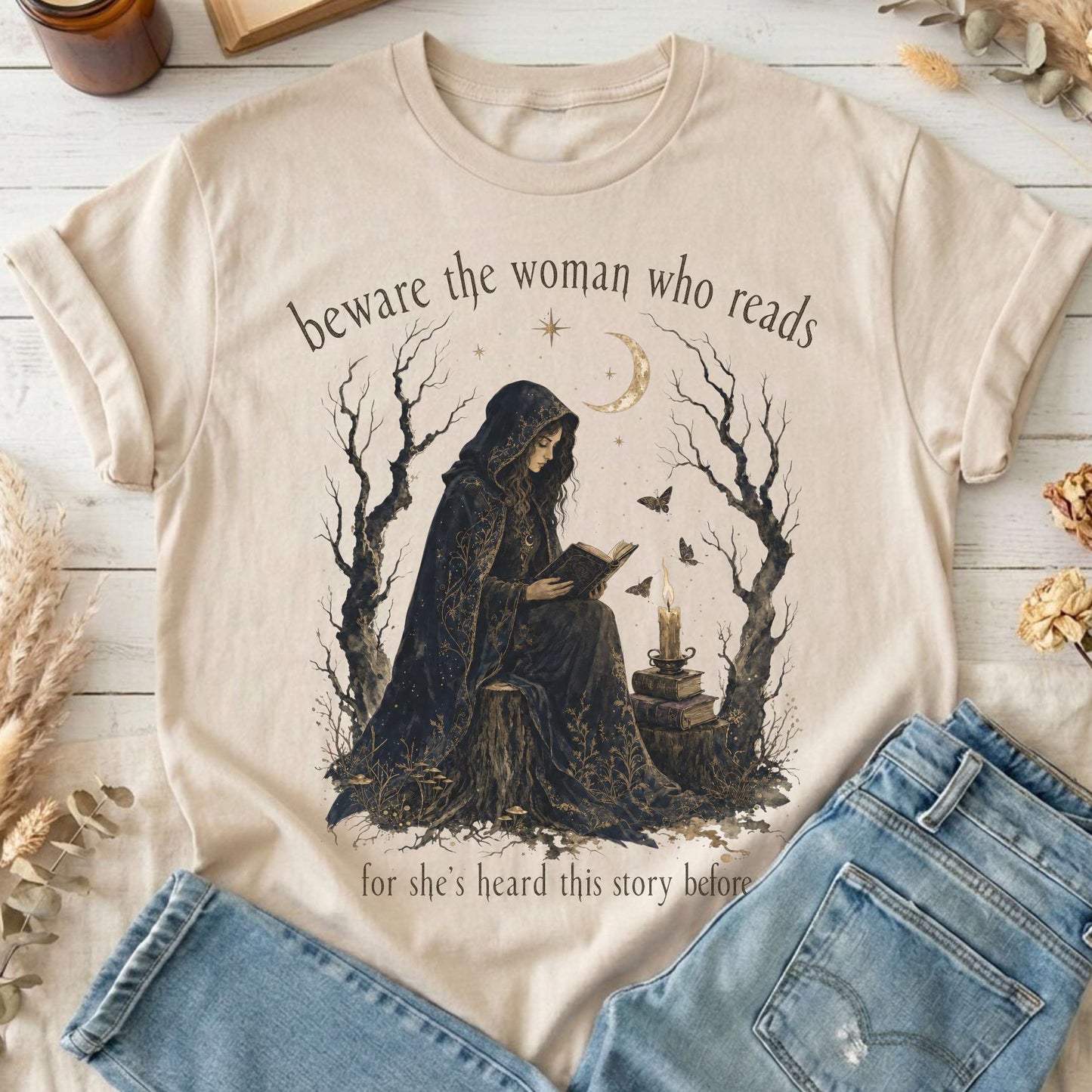 Beware the Woman Who Reads Literary T-Shirt