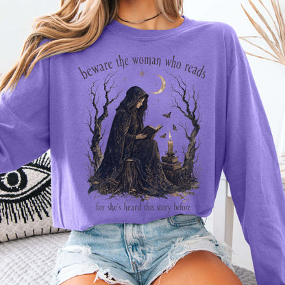 Beware the Woman Who Reads Literary Long Sleeve