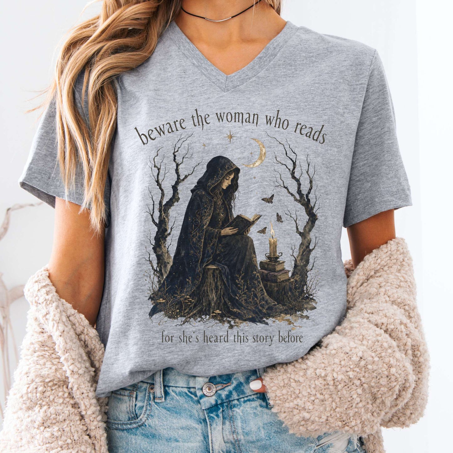 Beware the Woman Who Reads Literary V-Neck