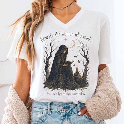 Beware the Woman Who Reads Literary V-Neck