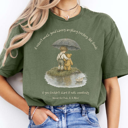 It Wasn't Much Good If You Couldn't Share It With Somebody A.A. Milne Literary T-Shirt