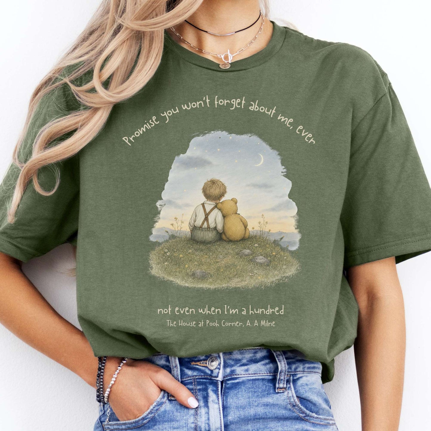 Promise You Won't Forget About Me Ever A. A. Milne Literary T-Shirt
