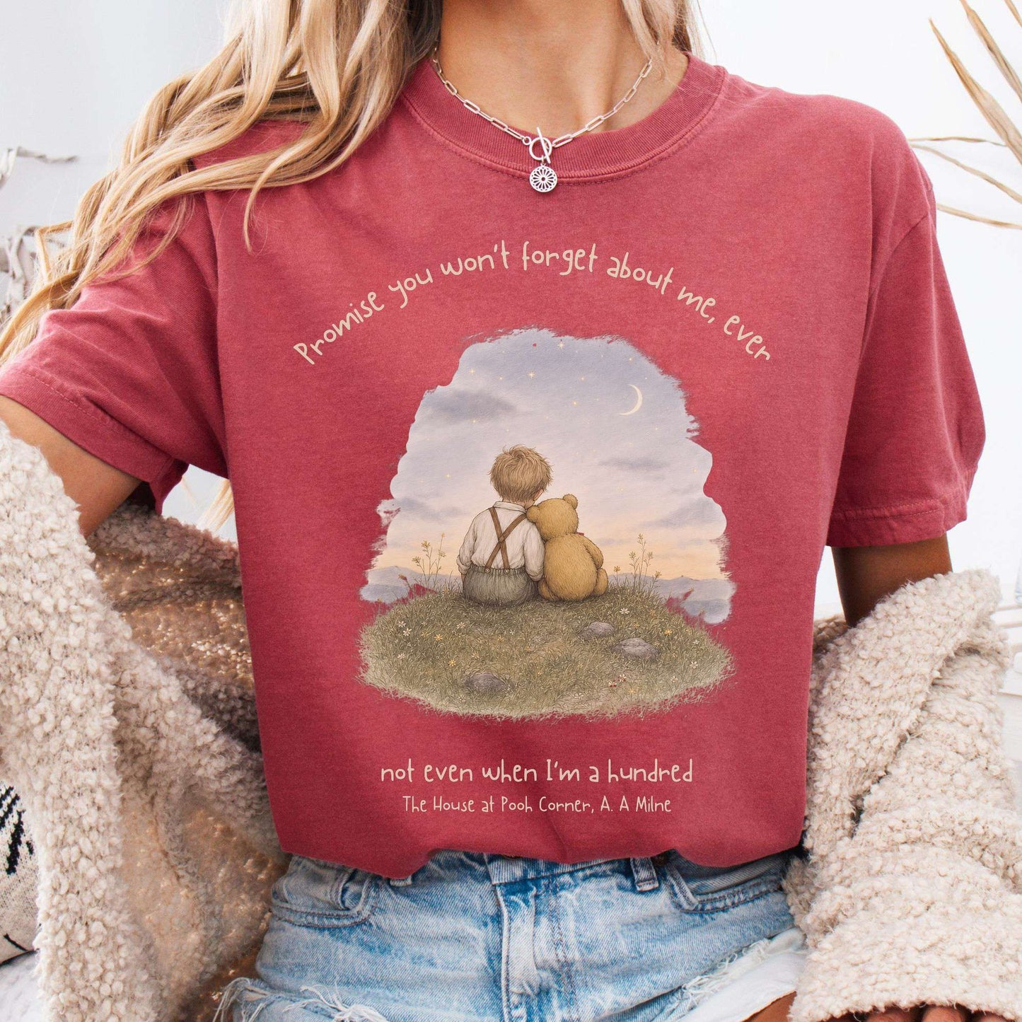 Promise You Won't Forget About Me Ever A. A. Milne Literary T-Shirt
