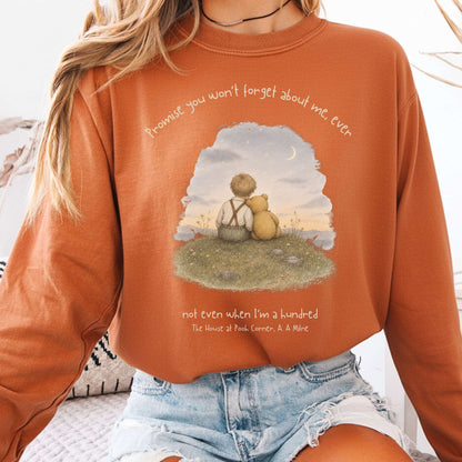Promise You Won't Forget About Me Ever A. A. Milne Literary Long Sleeve