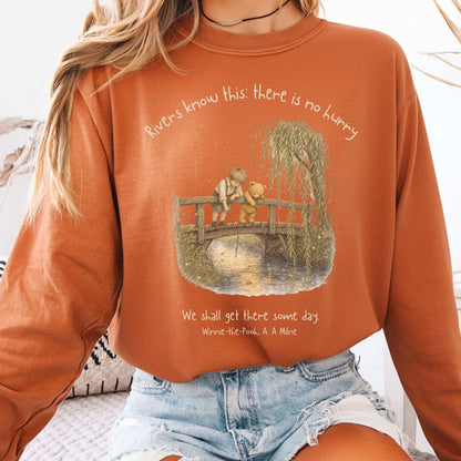 There Is No Hurry We Shall Get There Some Day A. A. Milne Literary Long Sleeve
