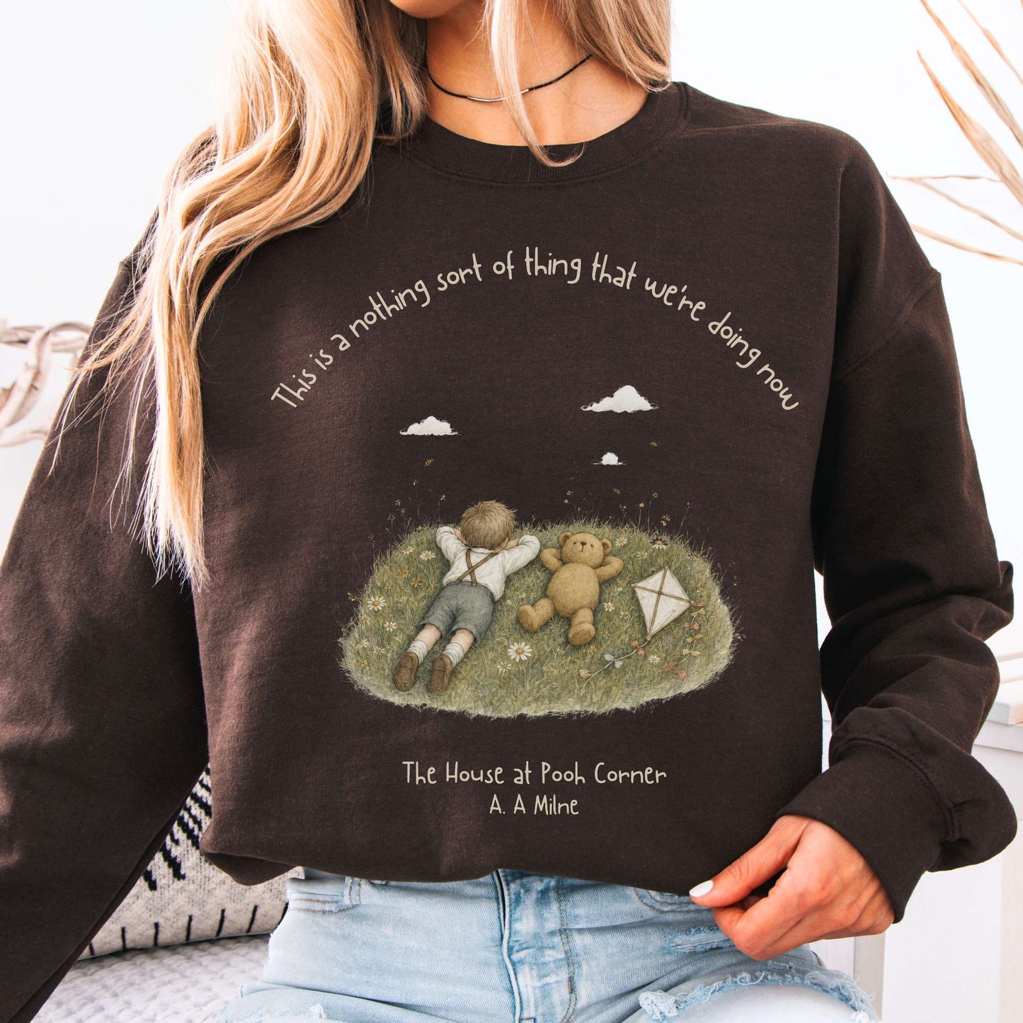This Is a Nothing Sort of Thing A. A. Milne Literary Crewneck Sweatshirt