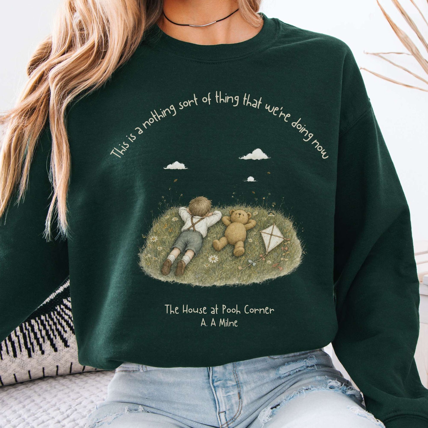 This Is a Nothing Sort of Thing A. A. Milne Literary Crewneck Sweatshirt