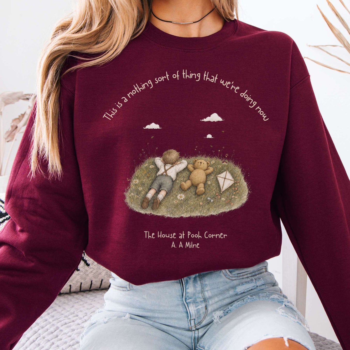This Is a Nothing Sort of Thing A. A. Milne Literary Crewneck Sweatshirt