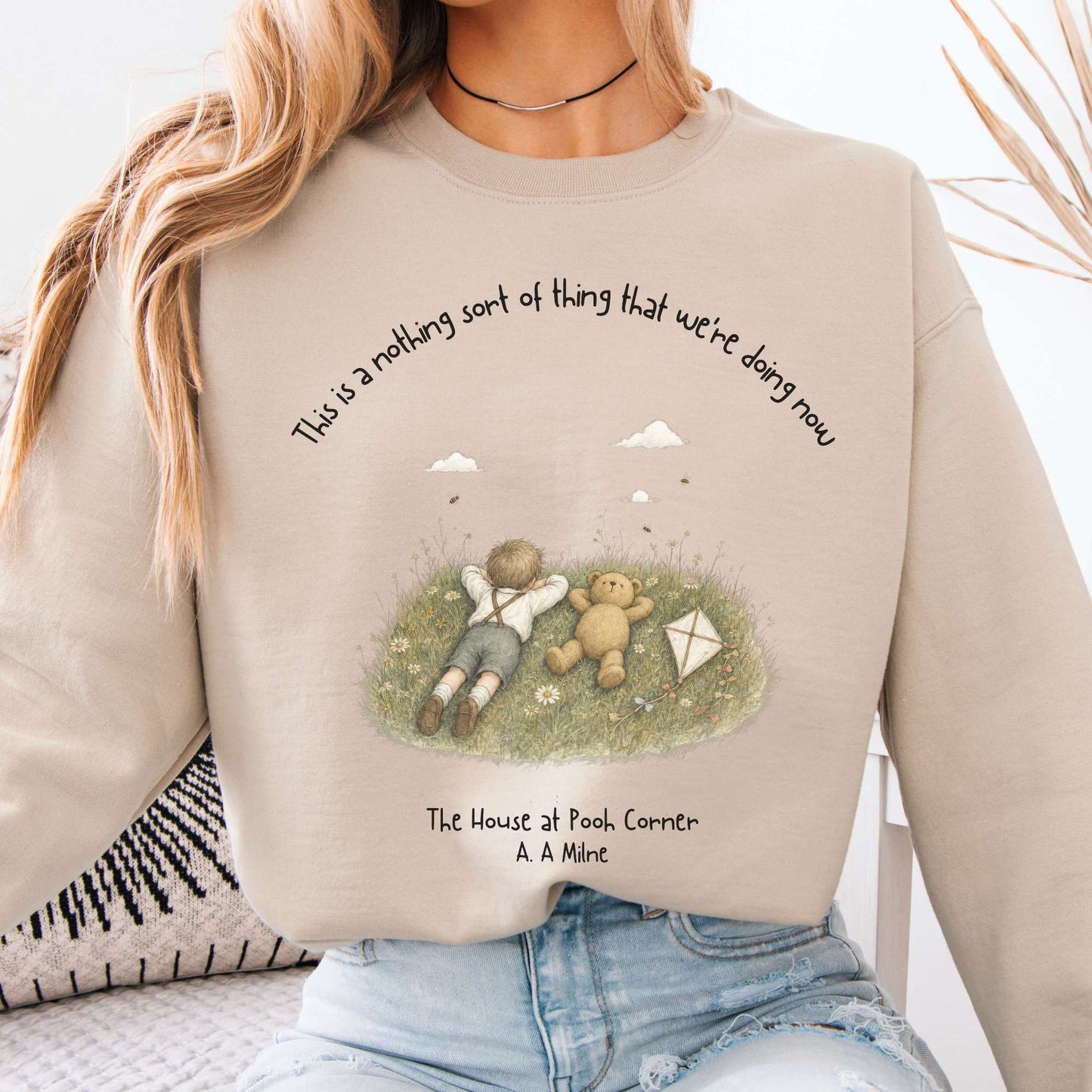 This Is a Nothing Sort of Thing A. A. Milne Literary Crewneck Sweatshirt