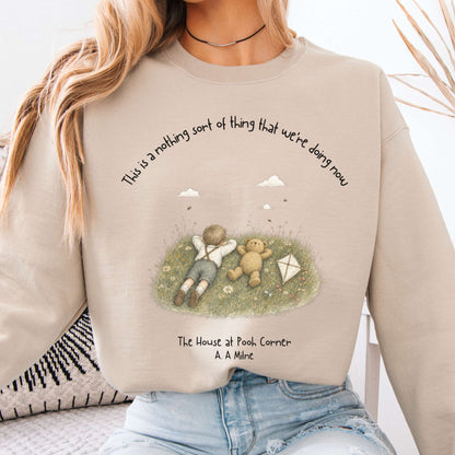 This Is a Nothing Sort of Thing A. A. Milne Literary Crewneck Sweatshirt