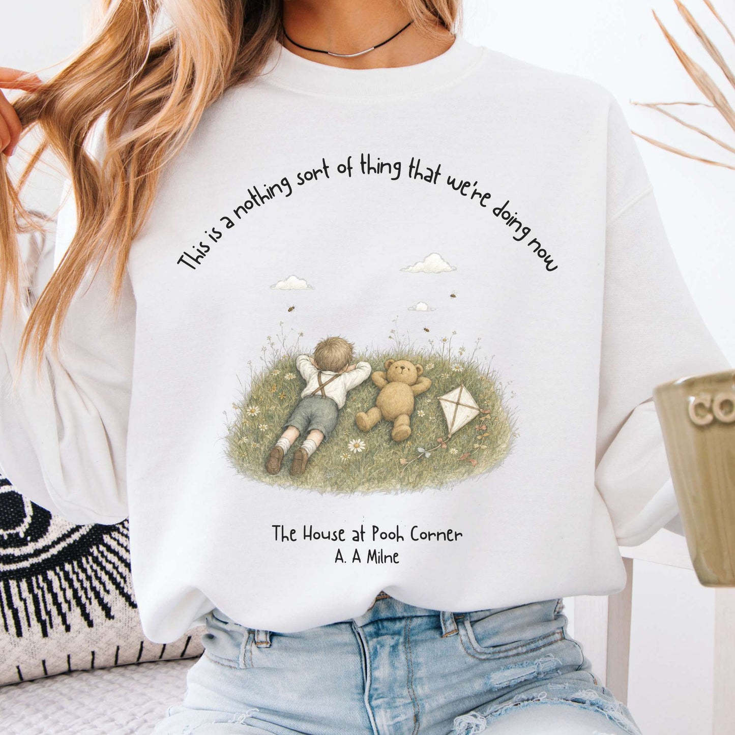 This Is a Nothing Sort of Thing A. A. Milne Literary Crewneck Sweatshirt