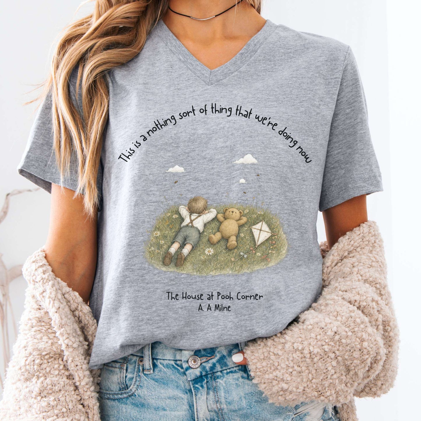 This Is a Nothing Sort of Thing A. A. Milne Literary V-Neck