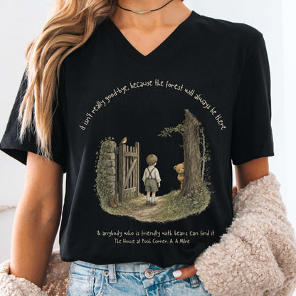 It Isn't Really Good-Bye A.A. Milne Literary V-Neck