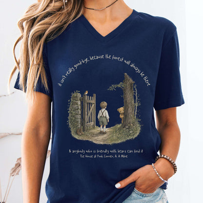 It Isn't Really Good-Bye A.A. Milne Literary V-Neck