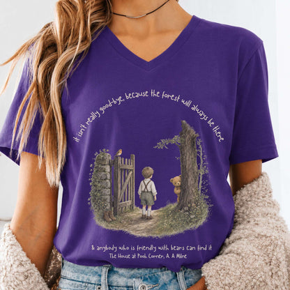 It Isn't Really Good-Bye A.A. Milne Literary V-Neck