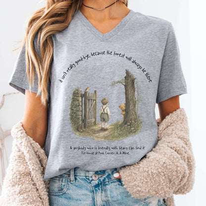 It Isn't Really Good-Bye A.A. Milne Literary V-Neck