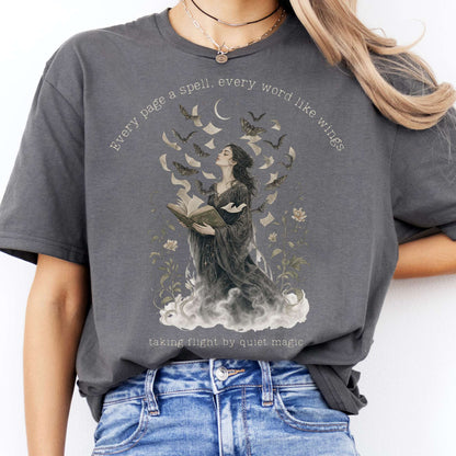 Every Page a Spell Every Word Like Wings Literary T-Shirt