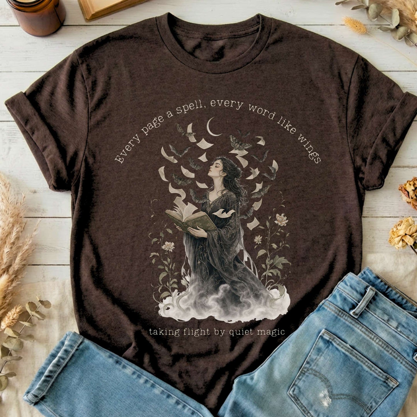 Every Page a Spell Every Word Like Wings Literary T-Shirt