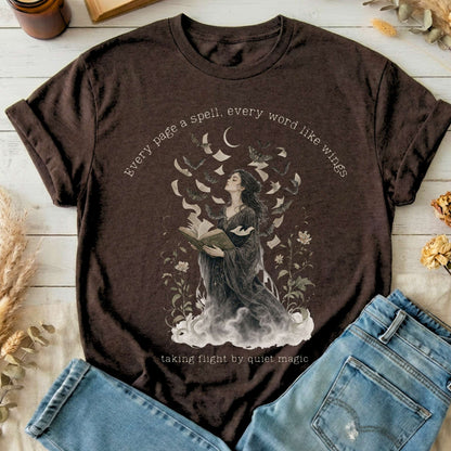 Every Page a Spell Every Word Like Wings Literary T-Shirt
