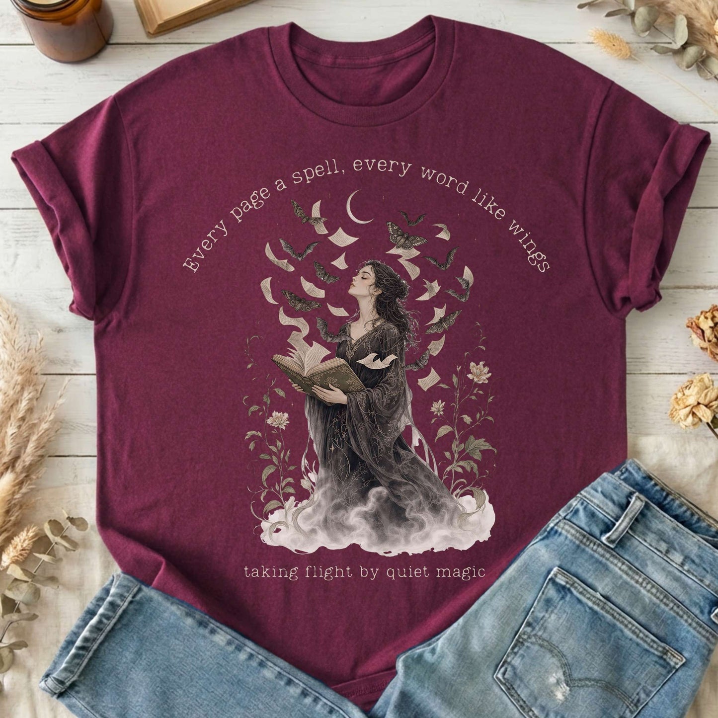 Every Page a Spell Every Word Like Wings Literary T-Shirt