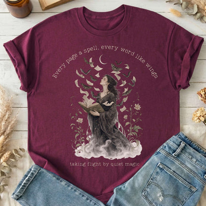 Every Page a Spell Every Word Like Wings Literary T-Shirt