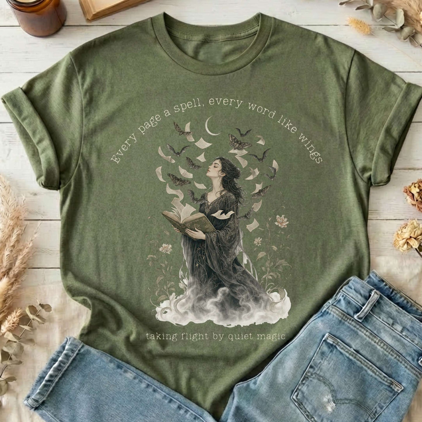 Every Page a Spell Every Word Like Wings Literary T-Shirt