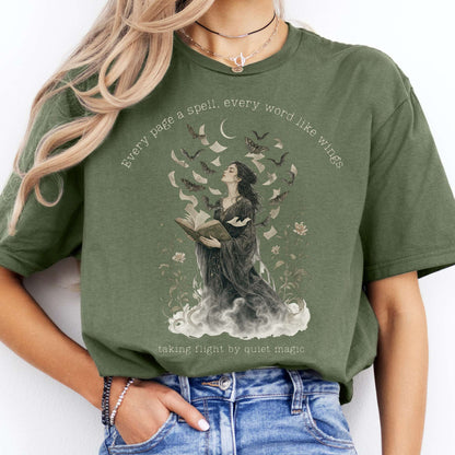 Every Page a Spell Every Word Like Wings Literary T-Shirt