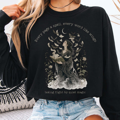 Every Page a Spell Every Word Like Wings Literary Long Sleeve