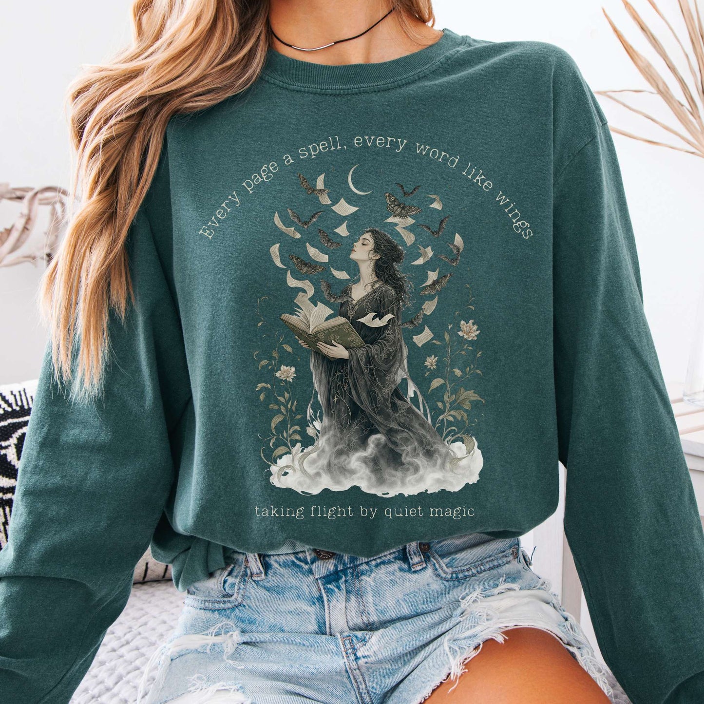 Every Page a Spell Every Word Like Wings Literary Long Sleeve