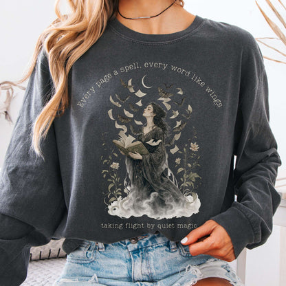 Every Page a Spell Every Word Like Wings Literary Long Sleeve