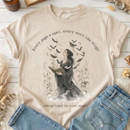 Every Page a Spell Every Word Like Wings Literary T-Shirt
