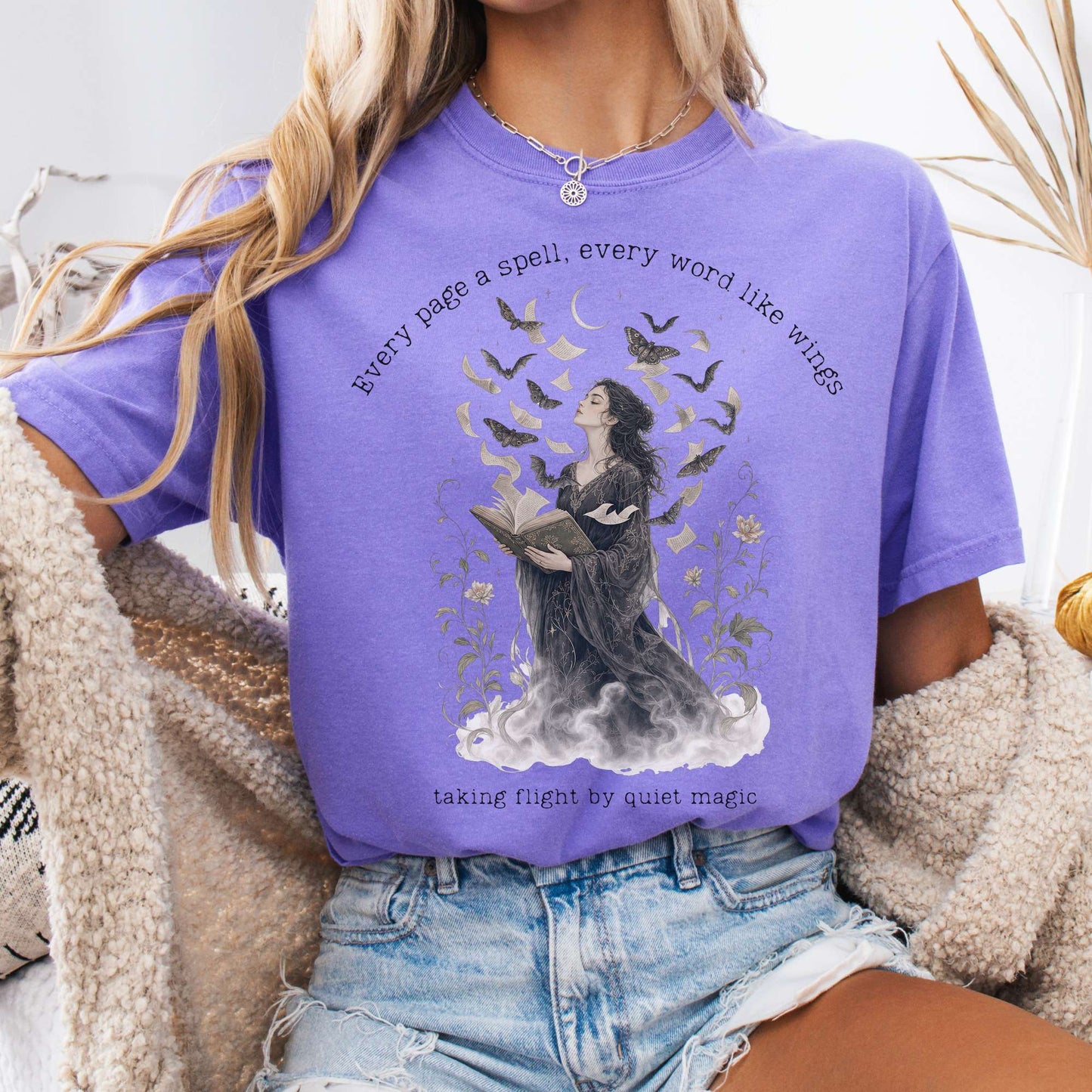 Every Page a Spell Every Word Like Wings Literary T-Shirt