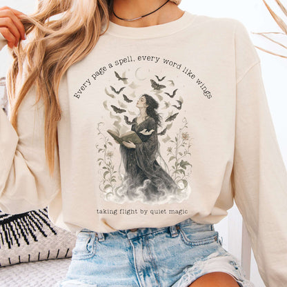 Every Page a Spell Every Word Like Wings Literary Long Sleeve