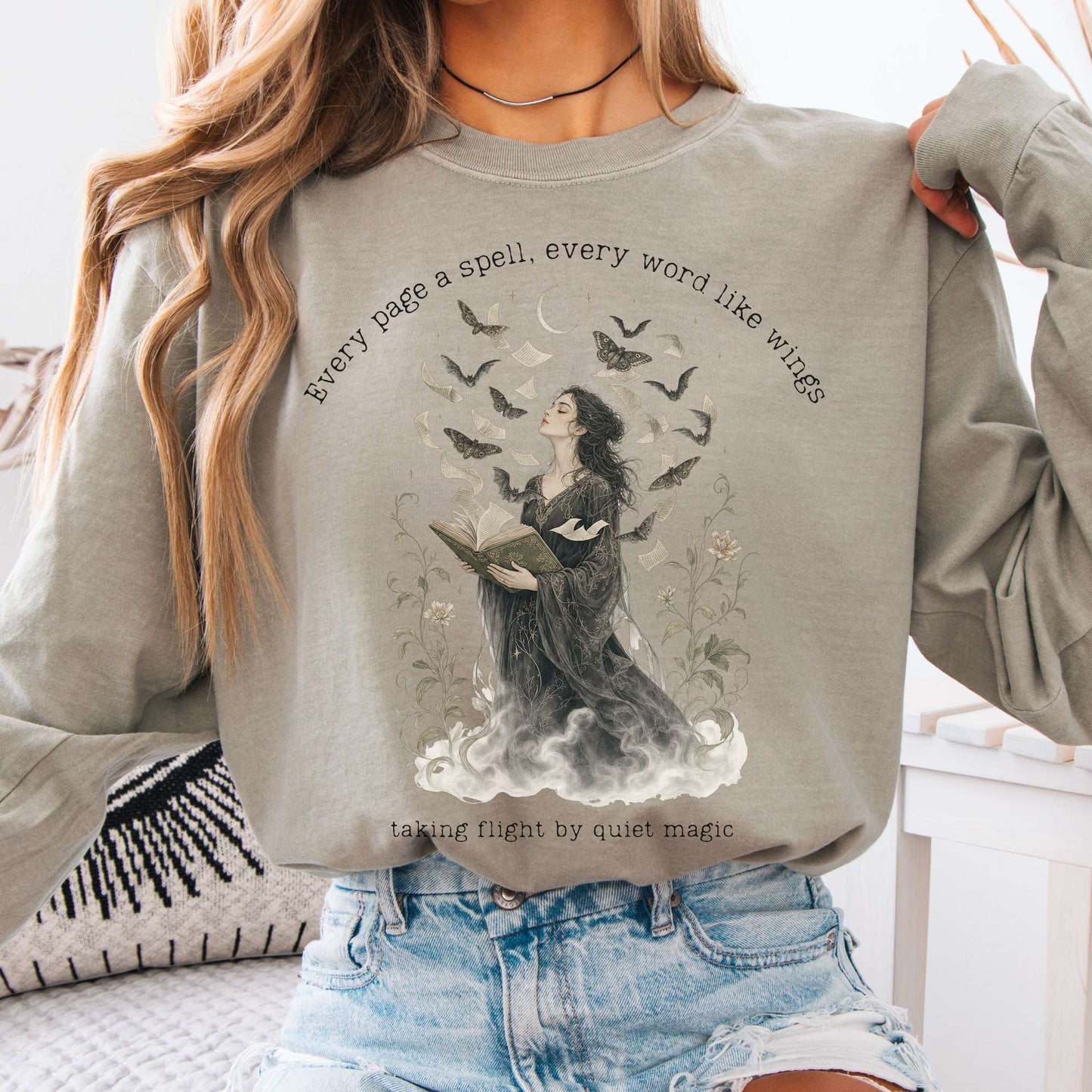 Every Page a Spell Every Word Like Wings Literary Long Sleeve